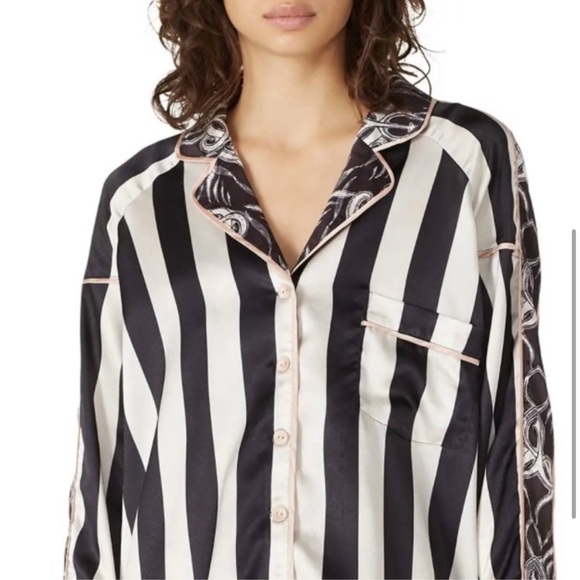 We Are HAH Black & White Striped Pajama Set XL - Picture 4 of 11